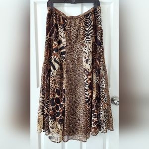 ✨️🎉SOLD!🎉✨️Choices Animal Print Chiffon Maxi Skirt
